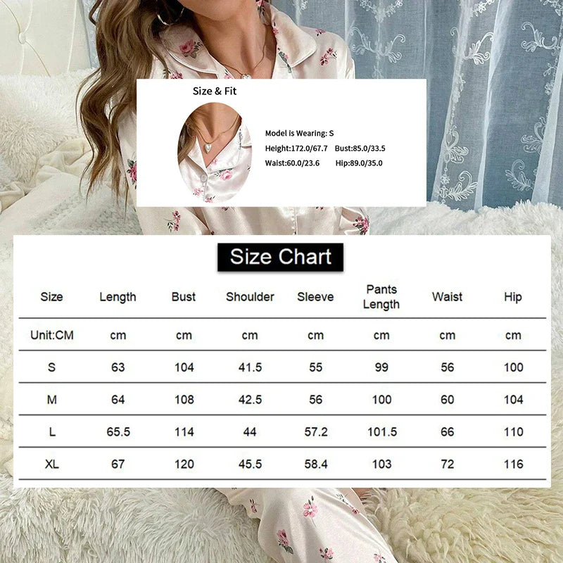 Women's Floral Print Pajamas Set