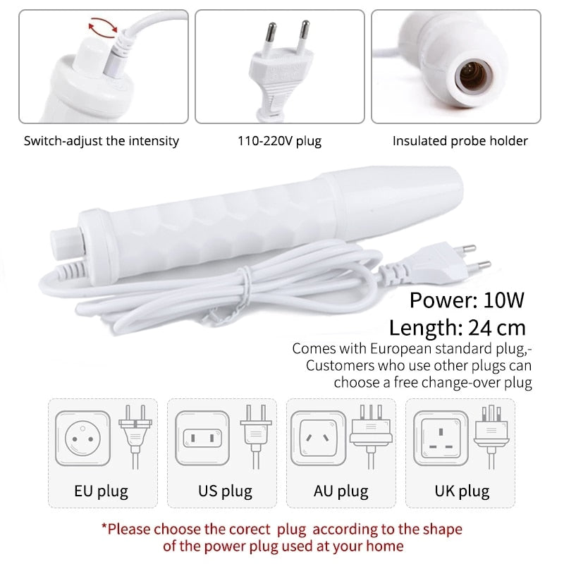 High Frequency Facial Machine Electrotherapy Wand